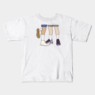 skater boy and drummer boy Kids T-Shirt